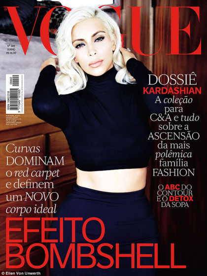 Kim Kardashian Poses Topless For Brazilian Vogue